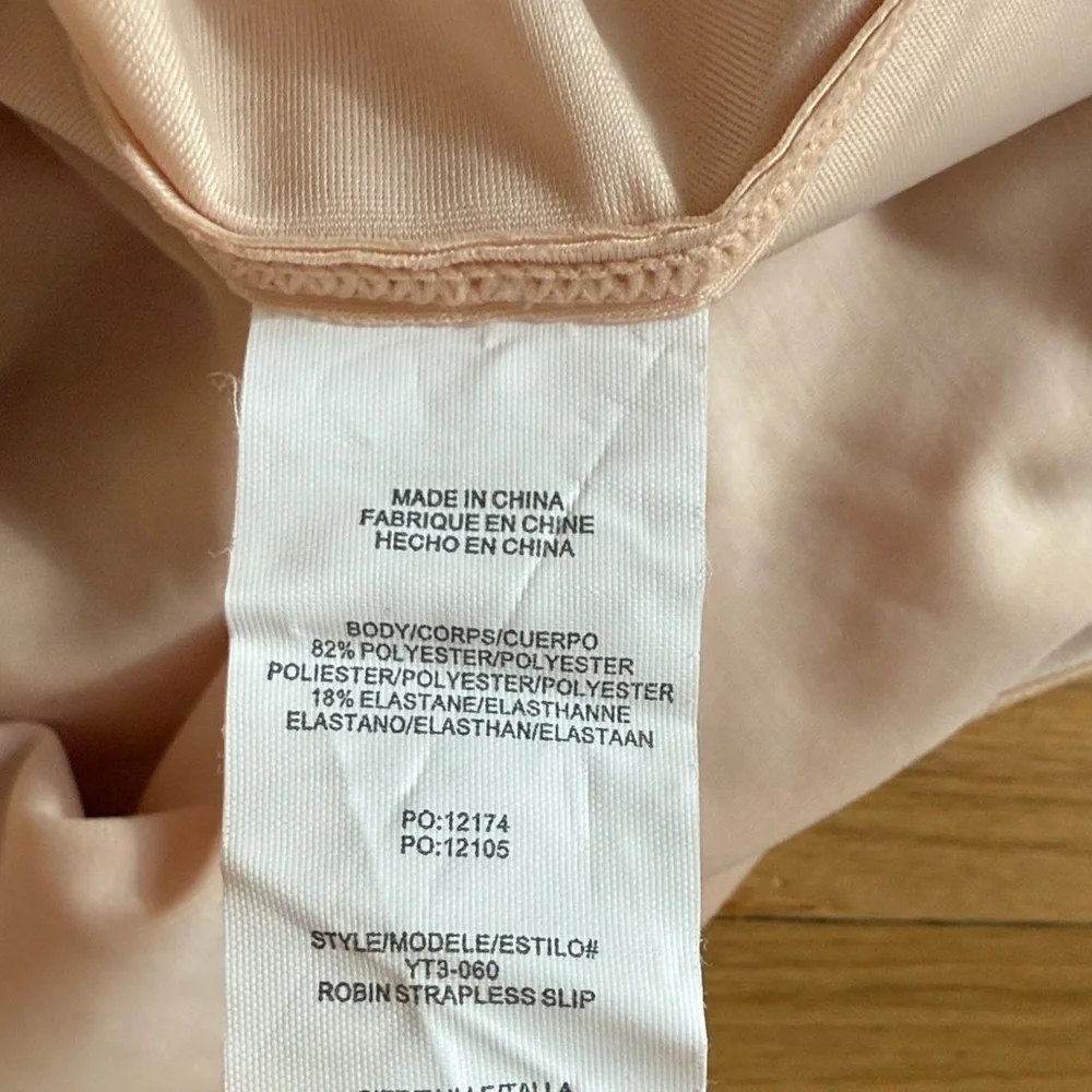 Yummie Tummie Robin Strapless Slip Dress Nude Shapewear Large Slip